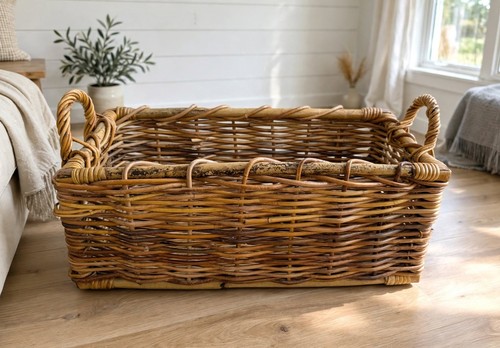 Vintage wicker storage - wicker, basket