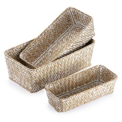 Pcs natural wicker baskets - wicker,