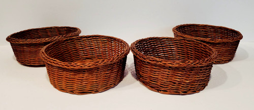 Vintage set wicker bowls - of, 4