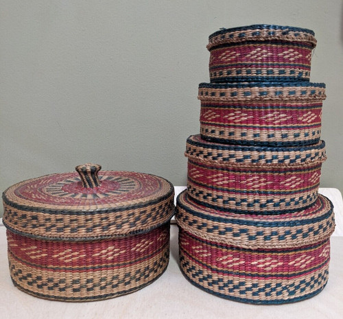 Set woven ratan wicker - set,