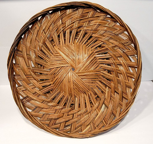 Round wicker basket - round,