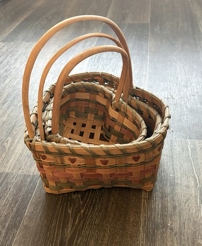 Set heart shaped wicker - shaped,