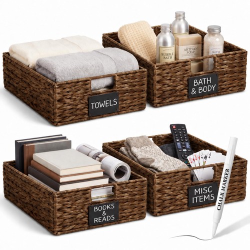 Wicker storage baskets - wicker,